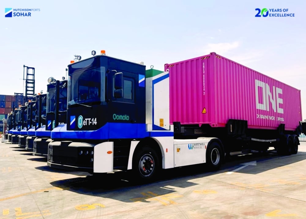Electric Trucks Debut at Sohar Port's Container Terminal